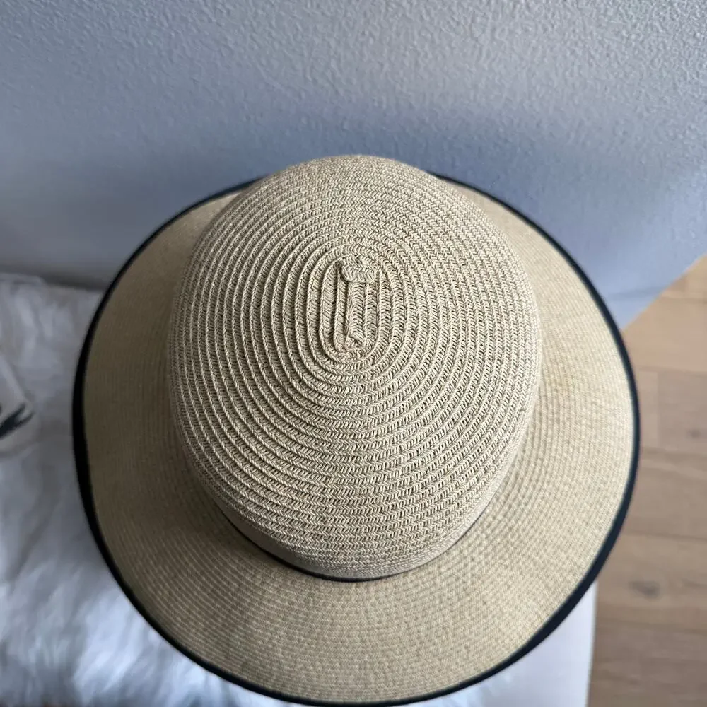 Sun N Sand Columba Woven Floppy Sun Hat Ribbon Band Metal Shell - Natural - Picture 7 of 9